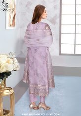 Ramsha Unstitched Embroidered Organza Collection - 2025 WB-421